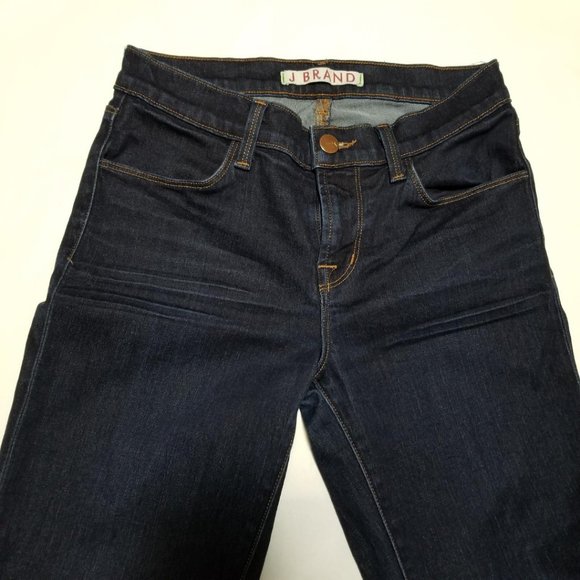 J Brand Dark Wash Starless Mid Rise Skinny Jeans - Picture 3 of 6